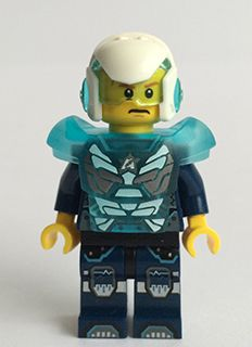 LEGO Minifigure-Agent Max Burns - Helmet and Armor, Dark Blue Arms-Ultra Agents-UAGT030-Creative Brick Builders